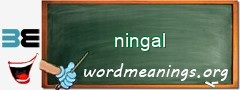WordMeaning blackboard for ningal